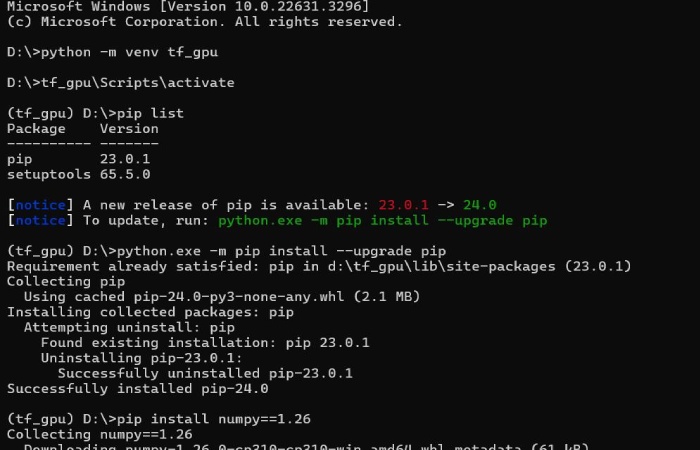 python virtual environment rebuild steps